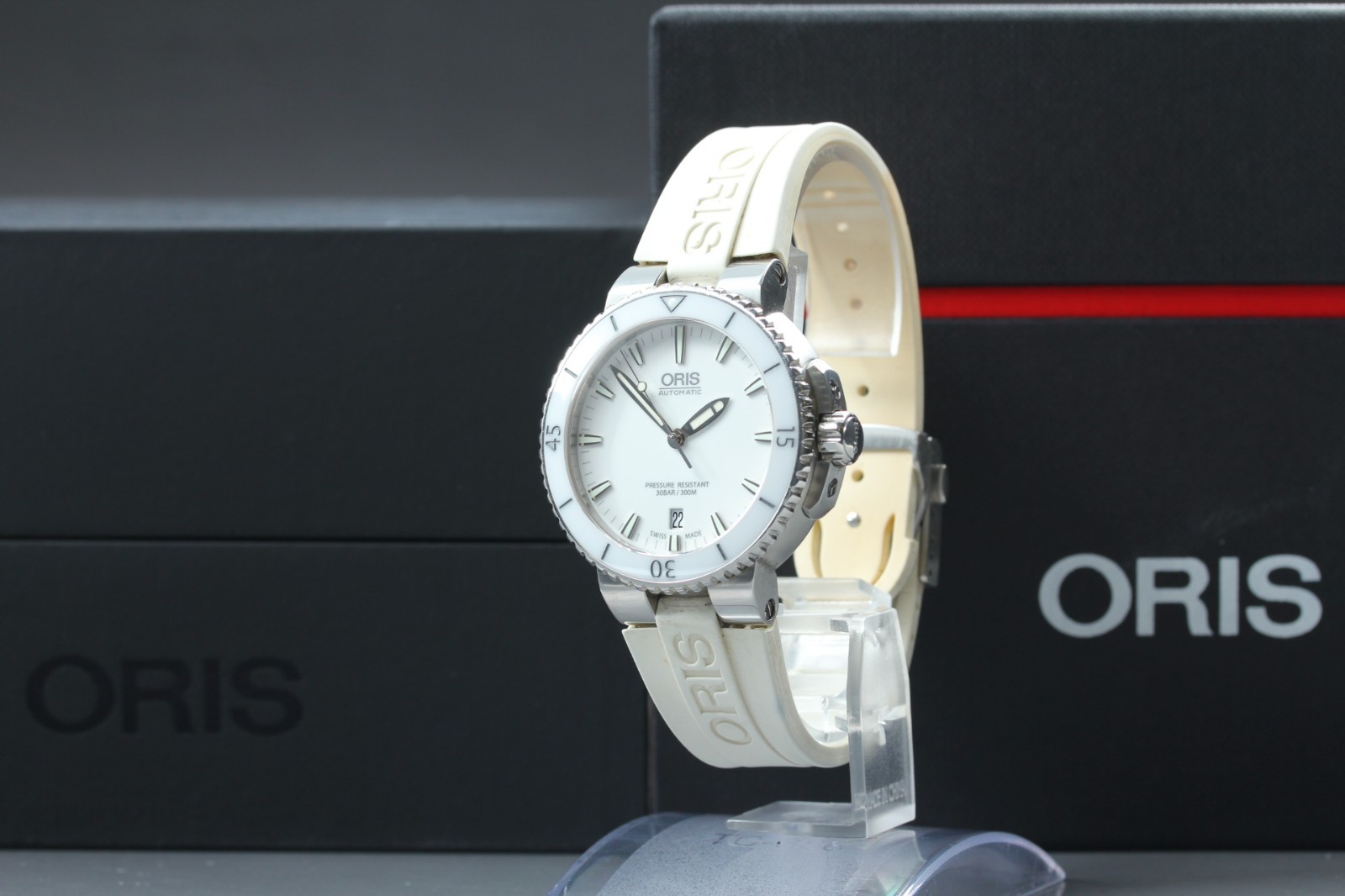 [Exc+5]Oris Aquis Date Steel 7676 Automatic 38mm Men’s Watch Box & Papers- JAPAN