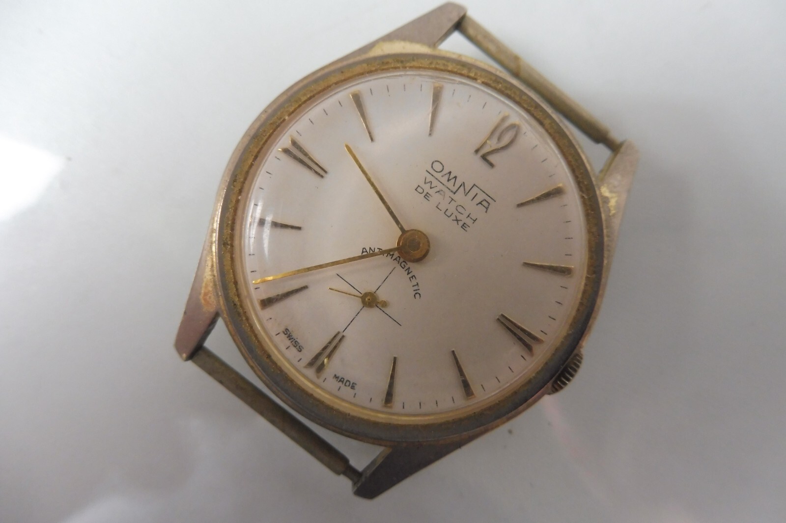 OMNIA De Lux Watch, Beautiful, Old Wristwatch, Manual Winding