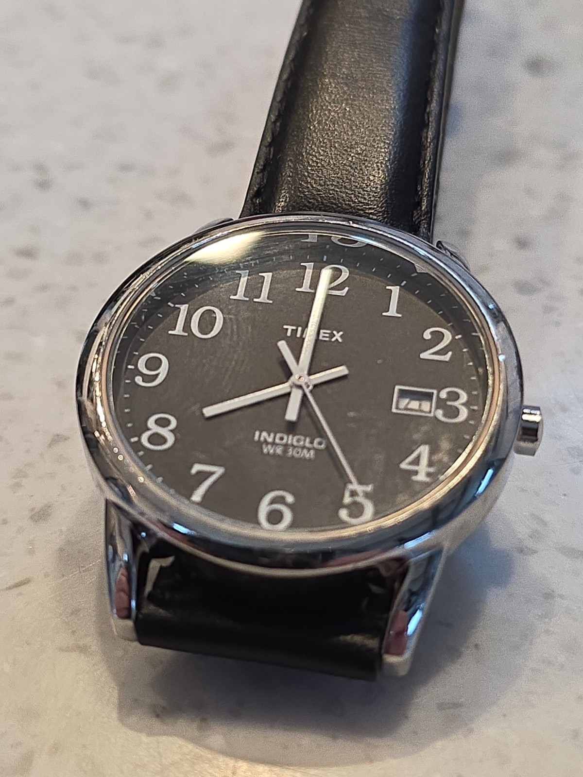 Timex Indiglo Easy Reader T2N370 WR 30M Date Classic Black Tone Men’s Watc (68C)