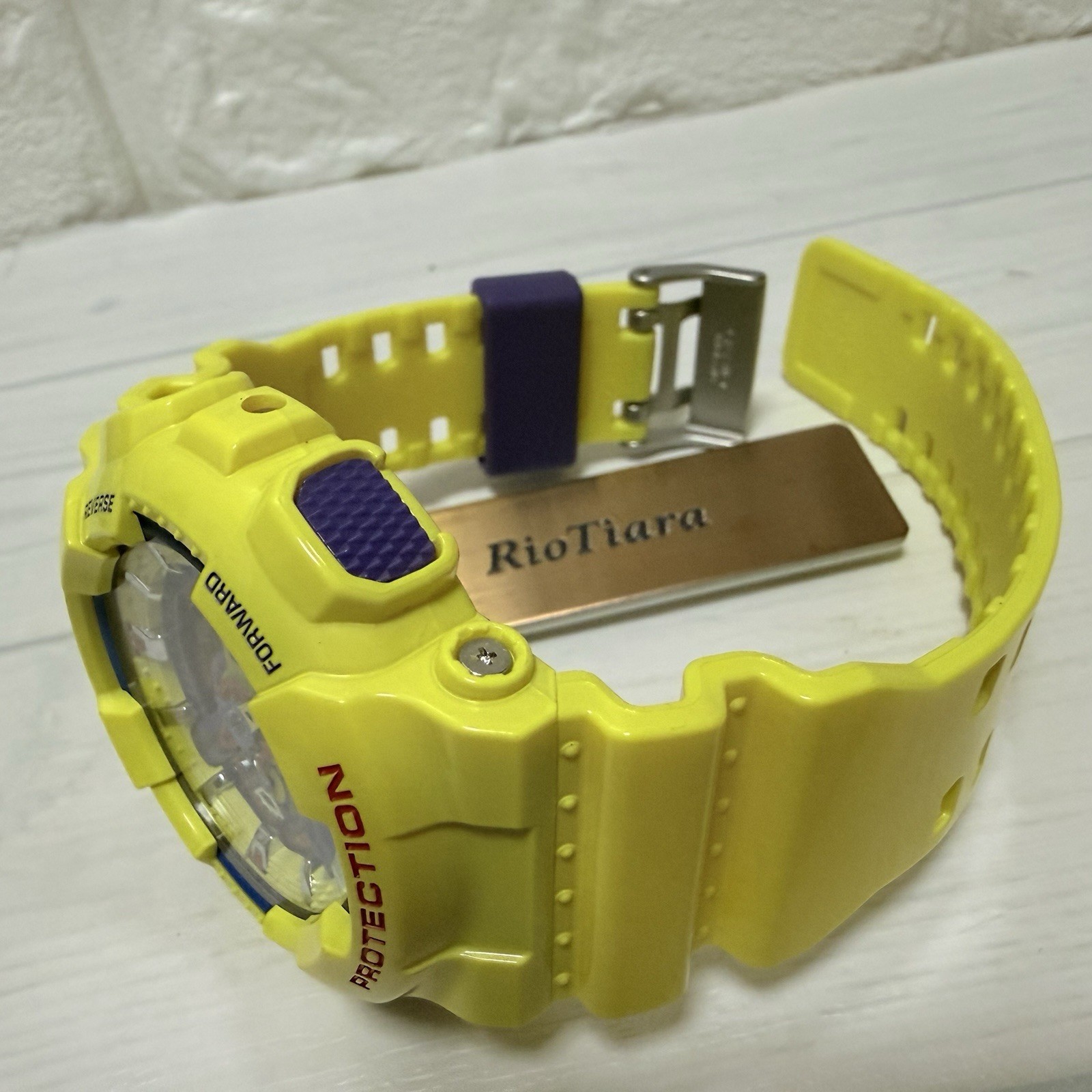 Casio G-Shock GA-110A-9JF Hyper Colors Yellow Analog Digital Watch Mint Mod 5146