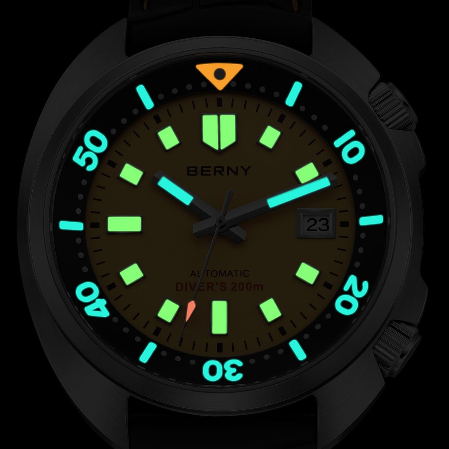Men’s 200M Waterproof Automatic Dive Watch with Luminous Sapphire Crystal