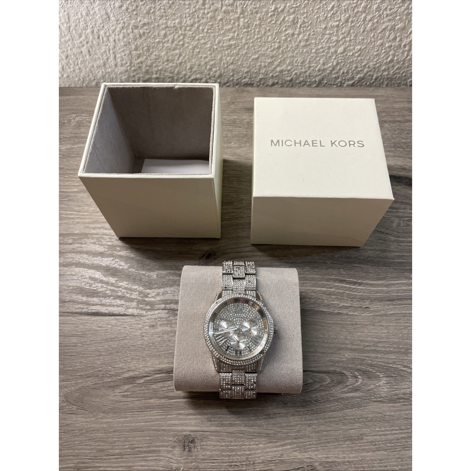 Michael Kors MK6788 Brynn Pavé Silver Chronograph Women’s Watch – MSRP $495