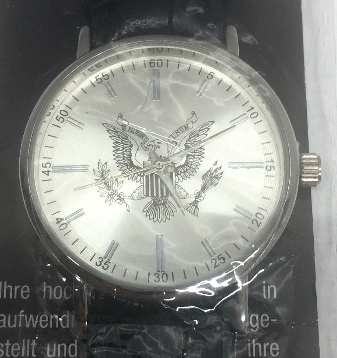 Seal of the United States Eagle & Shield Quartz Watch Black Band New Sealed