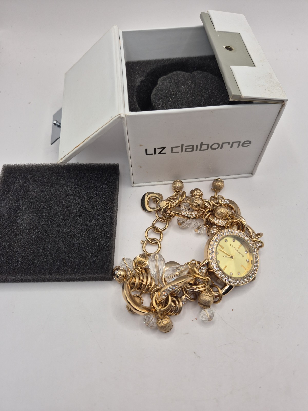 Liz Claiborne Rhinestone Watch Women 30 Meters/100 Feet Water Resistant