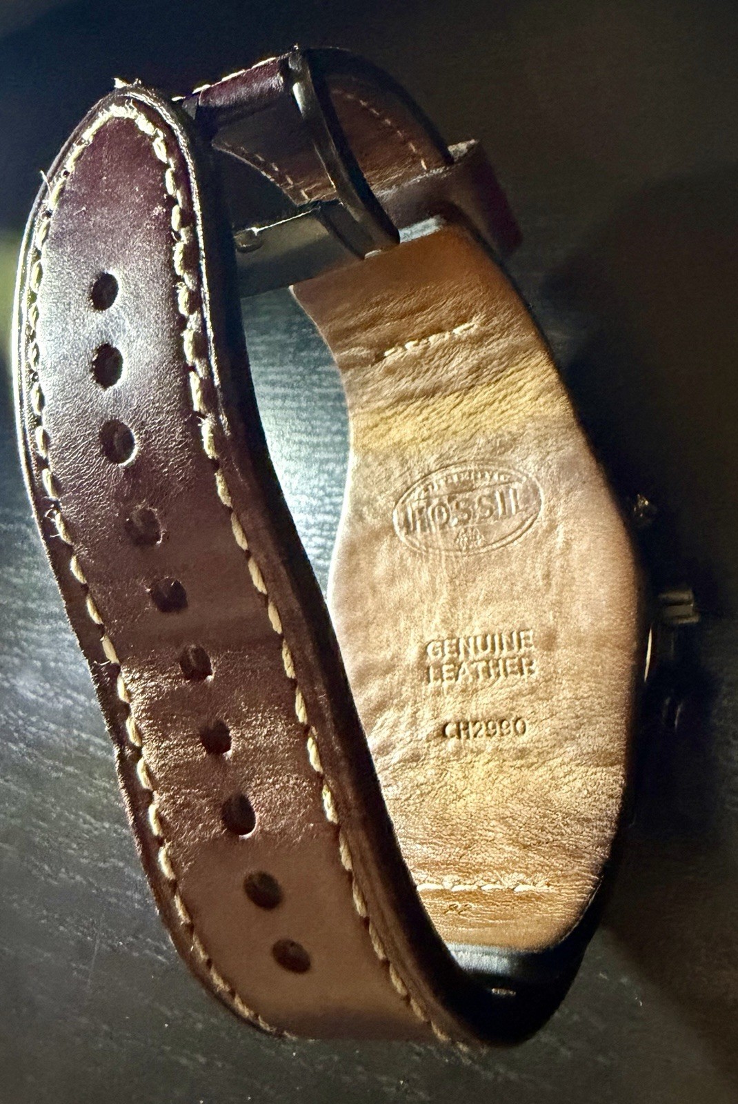 Fossil Coachman Chronograph CH2990 Men’s Watch 44mm Brown Leather Working