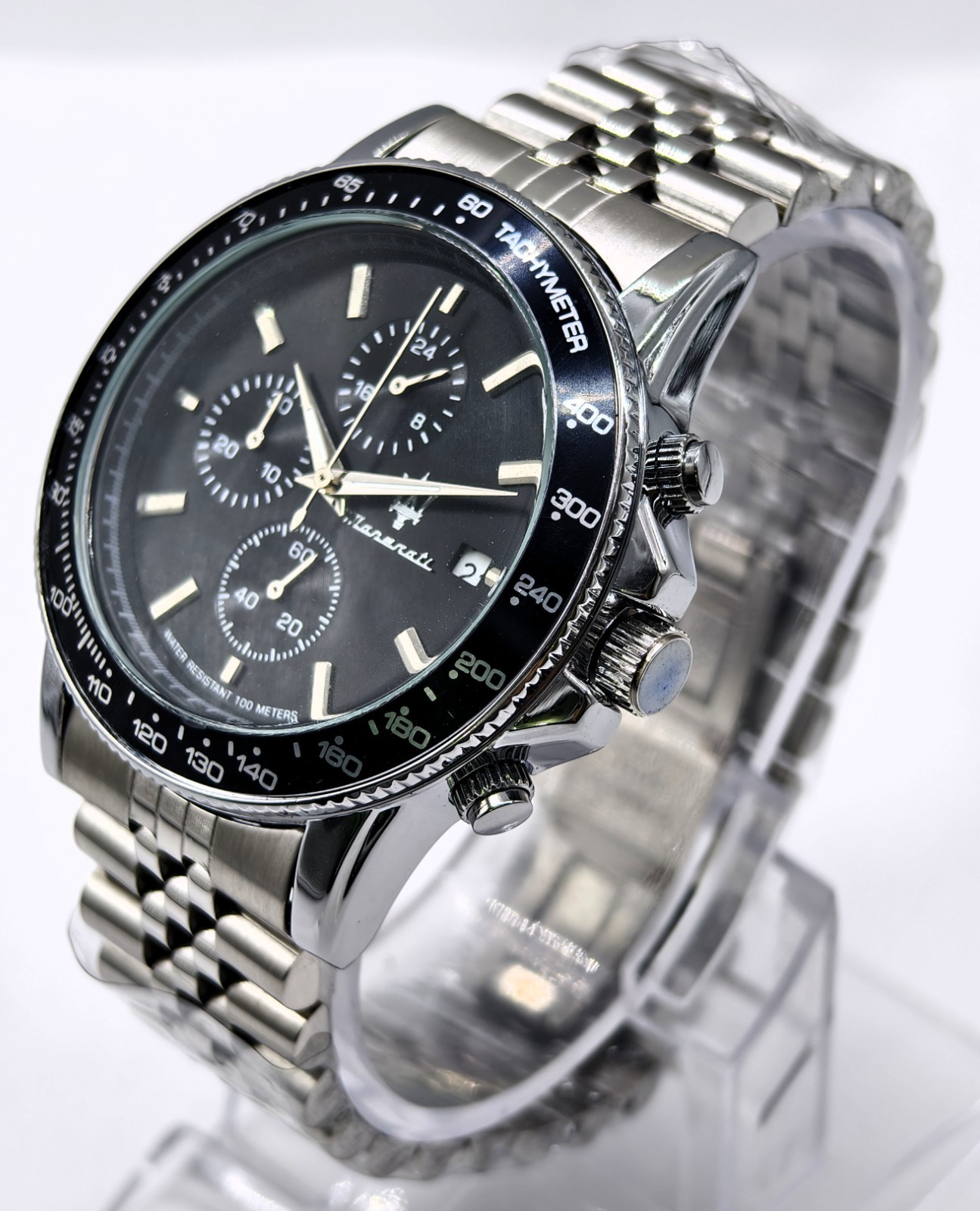 Luxurious Maserati Chronograph Date Indicator Tachymeter Men’s Wrist Watch