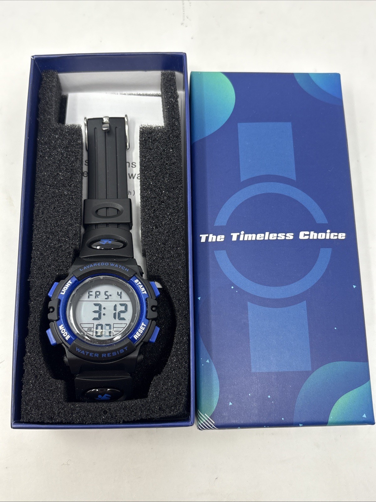 LAVAREDO Men’s Digital Sports Watch Resistant LED Alarm Chronograph w/Box