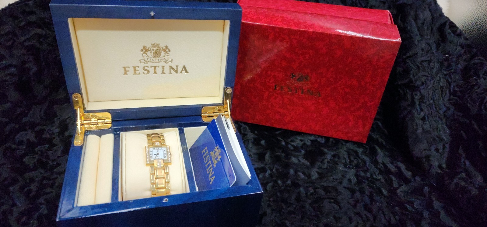 Festina Solid 18k Gold With Diamonds Wrist Watch 💎 Very Rare 50 Grams