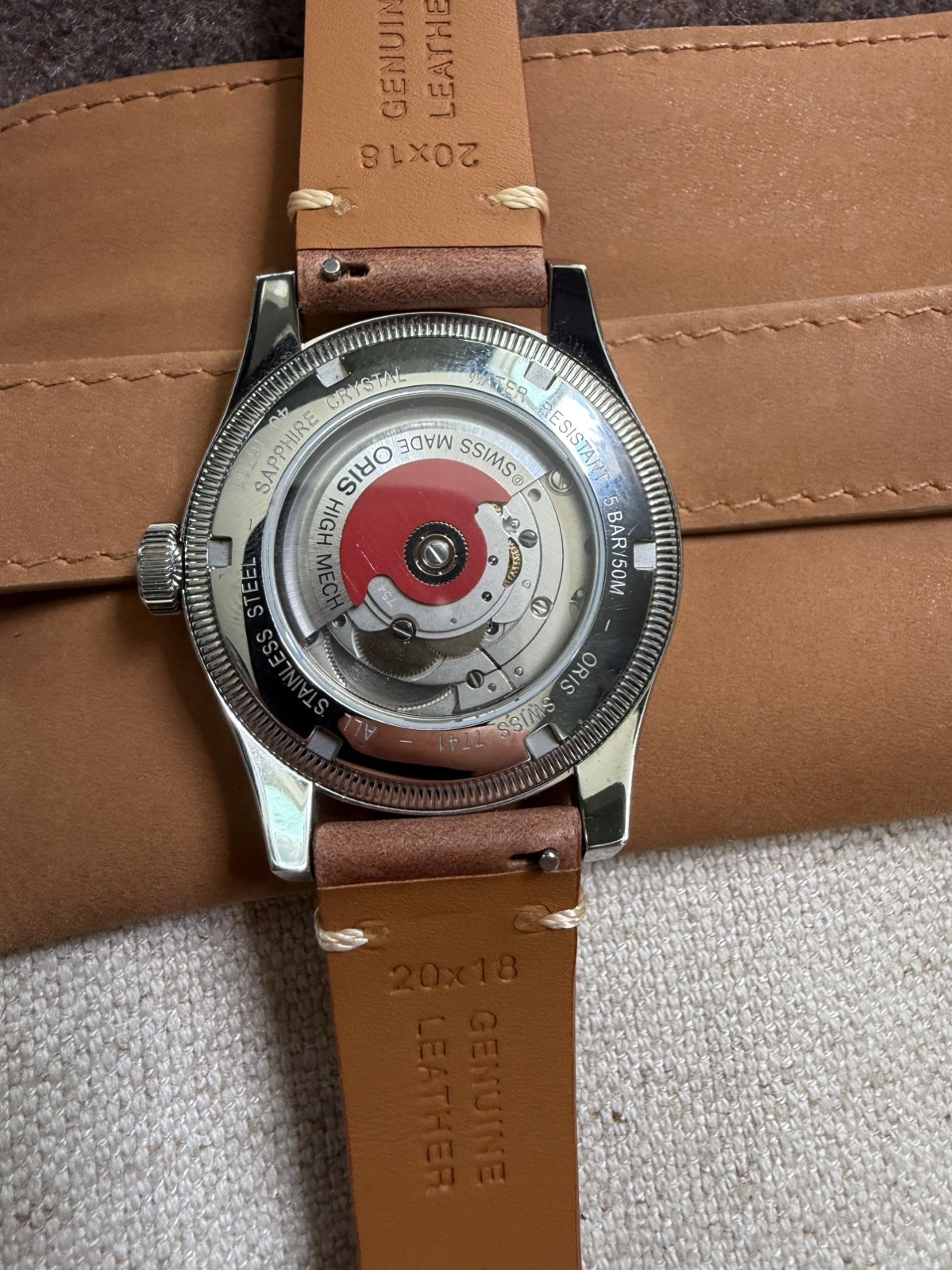 [w/Box, Paper] ORIS Big Crown Pointer Date 7741 Ink Blue Auto Leather Band Watch