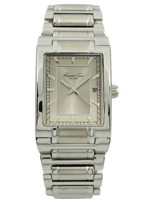 Kenneth Cole KC3540NY Men’s Grey Dial and Chunky Stainless Steel Bracelet Watch
