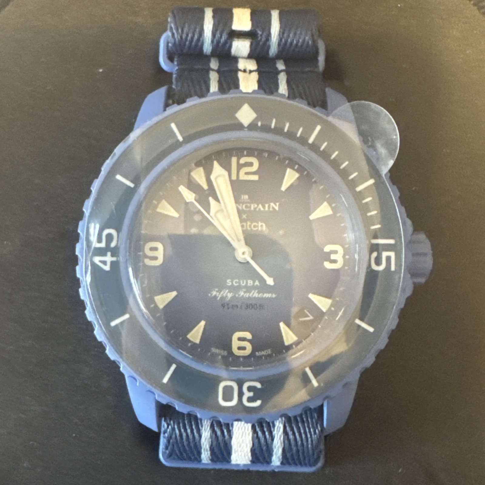 Swatch x Blancpain Fifty Fathoms Atlantic Ocean 42.3mm Blue Bioceramic Case with