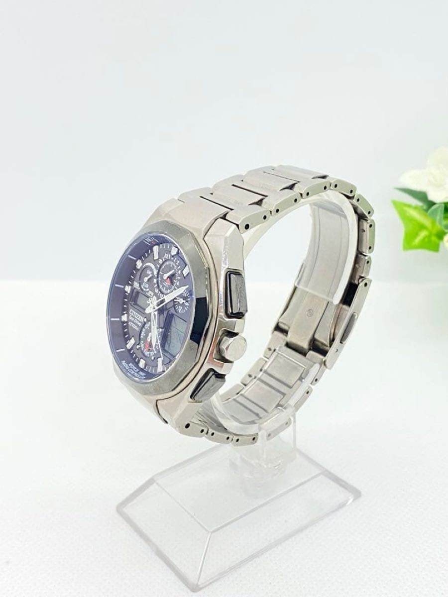 Operational Citizen Attesa Titanium Eco Drive Jet Setter CITIZEN Radio Solar CIT