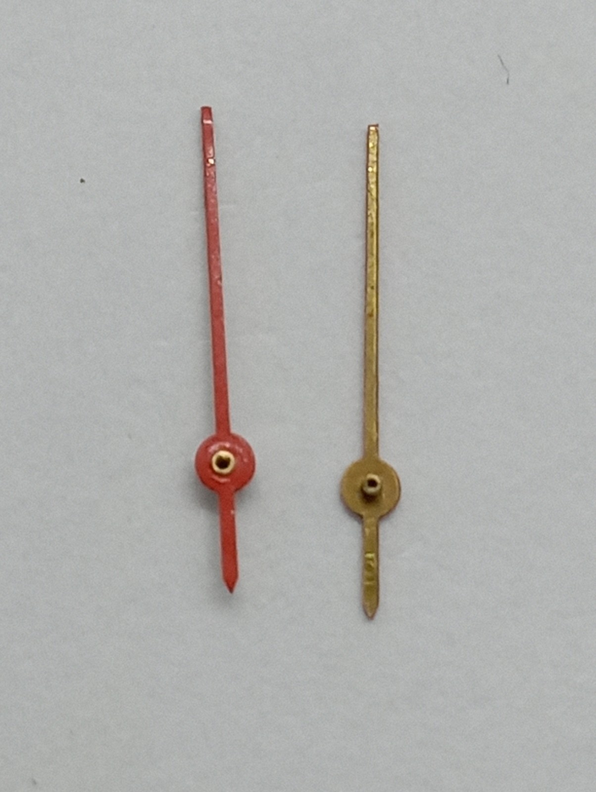 Vintage Lot 2pcs. RED Sweep Second Hand Ø 0.17 Length 11mm. NEW OLD STOCK Watch