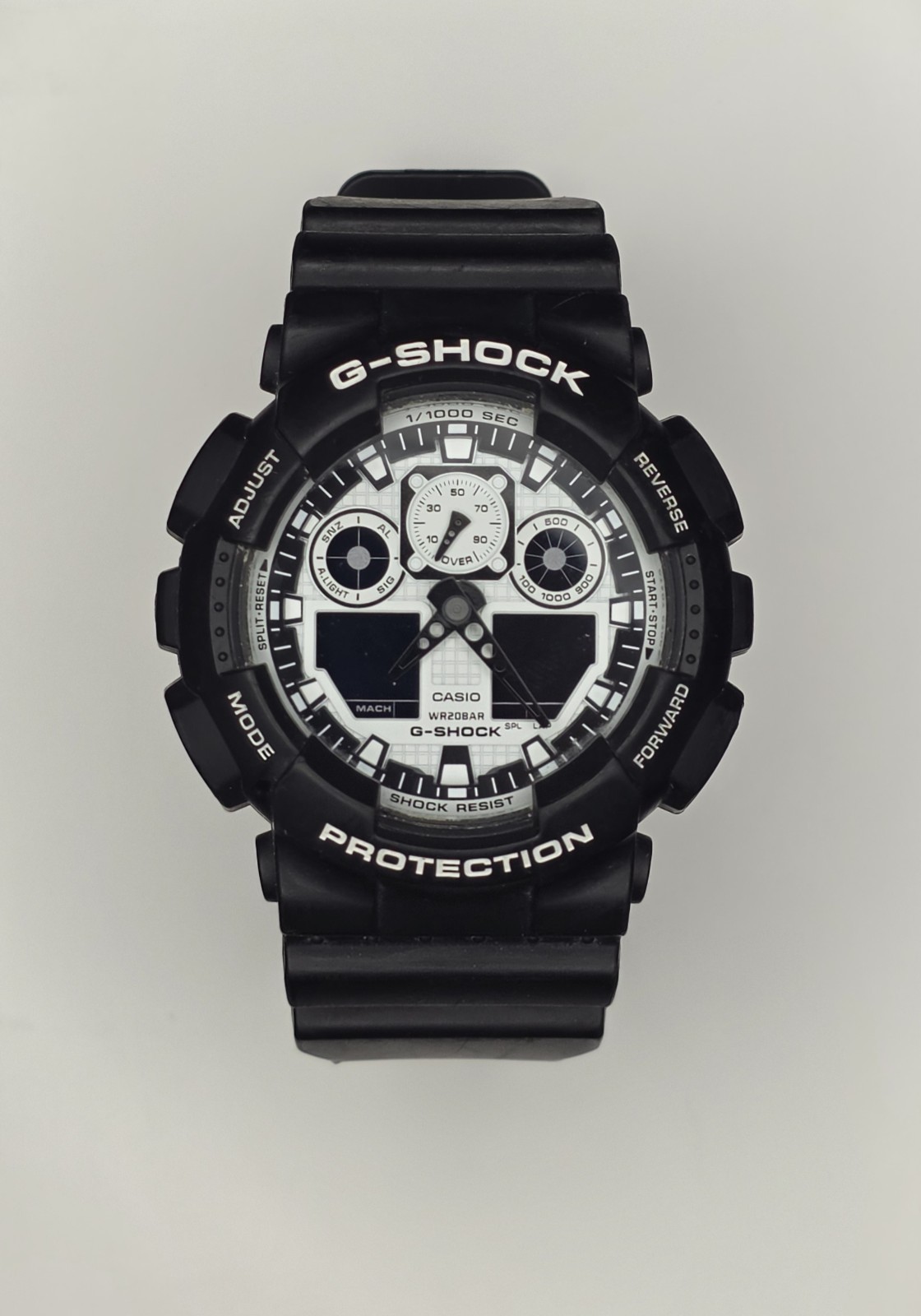 Casio GA100BW-1A Men’s Black and White Digital G Shock Watch 51mm.Needs Battery