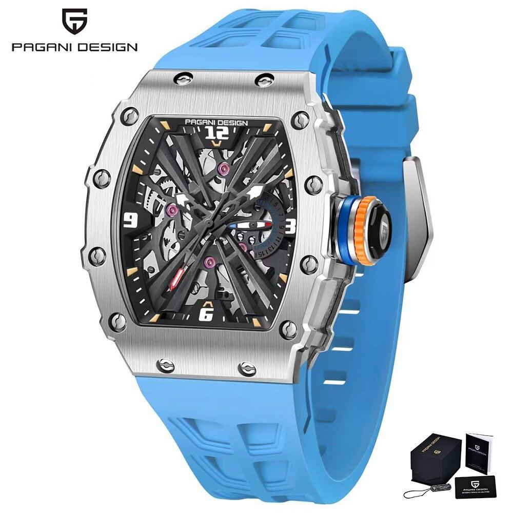 2024 New PAGANI DESIGN Men Quartz Watch VH65 Movt Skeleton Dial 100M Waterproof