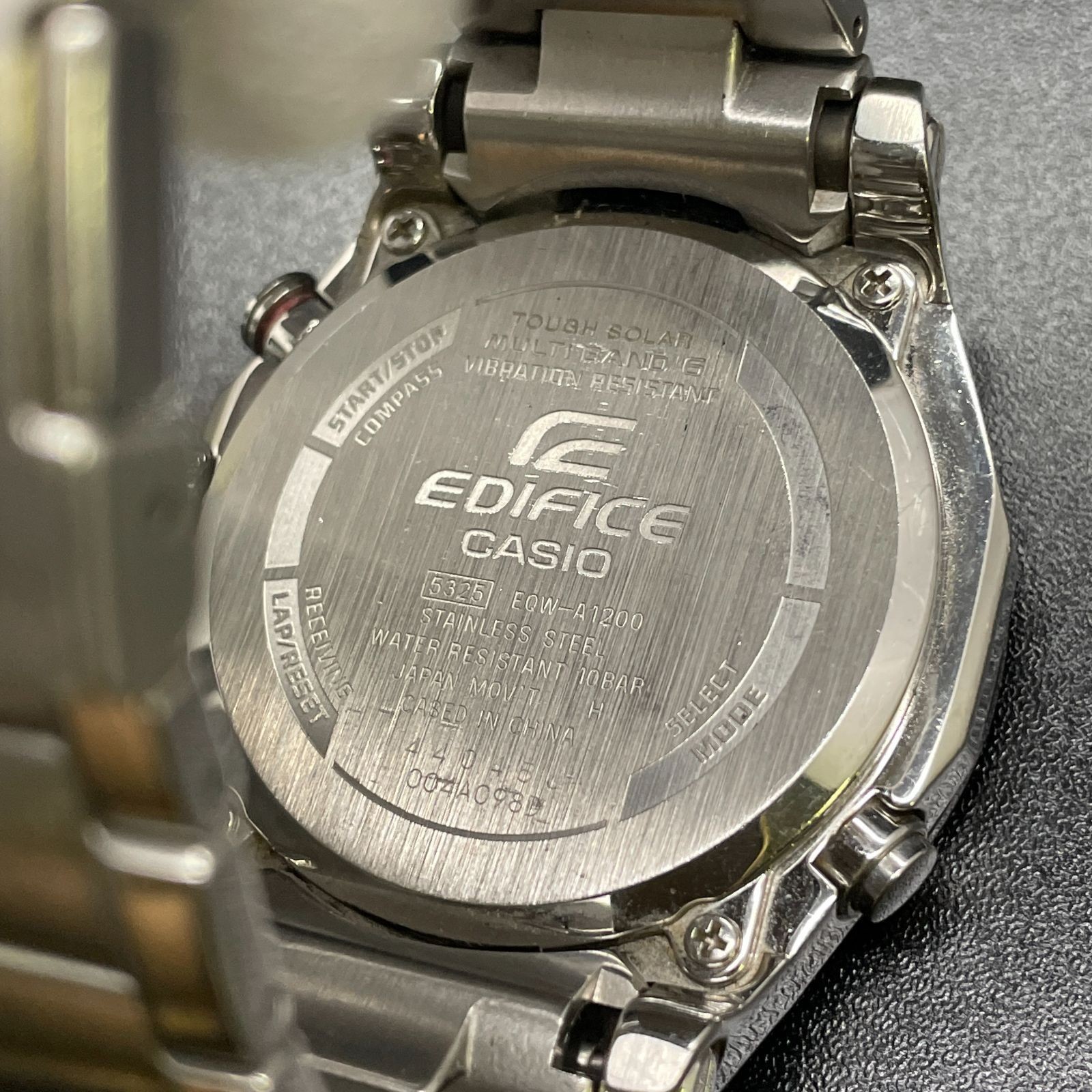 CASIO EDIFICE EQW-A1200 Silver Bracelet Watch Used