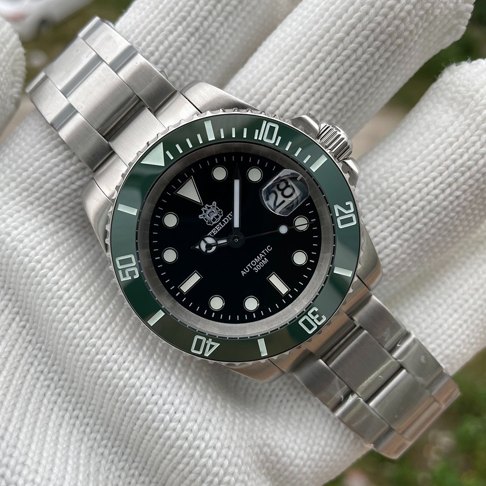 Steeldive SD1953 Hulk Green Sub 300M Mechanical Dive Watch Sapphire NH35