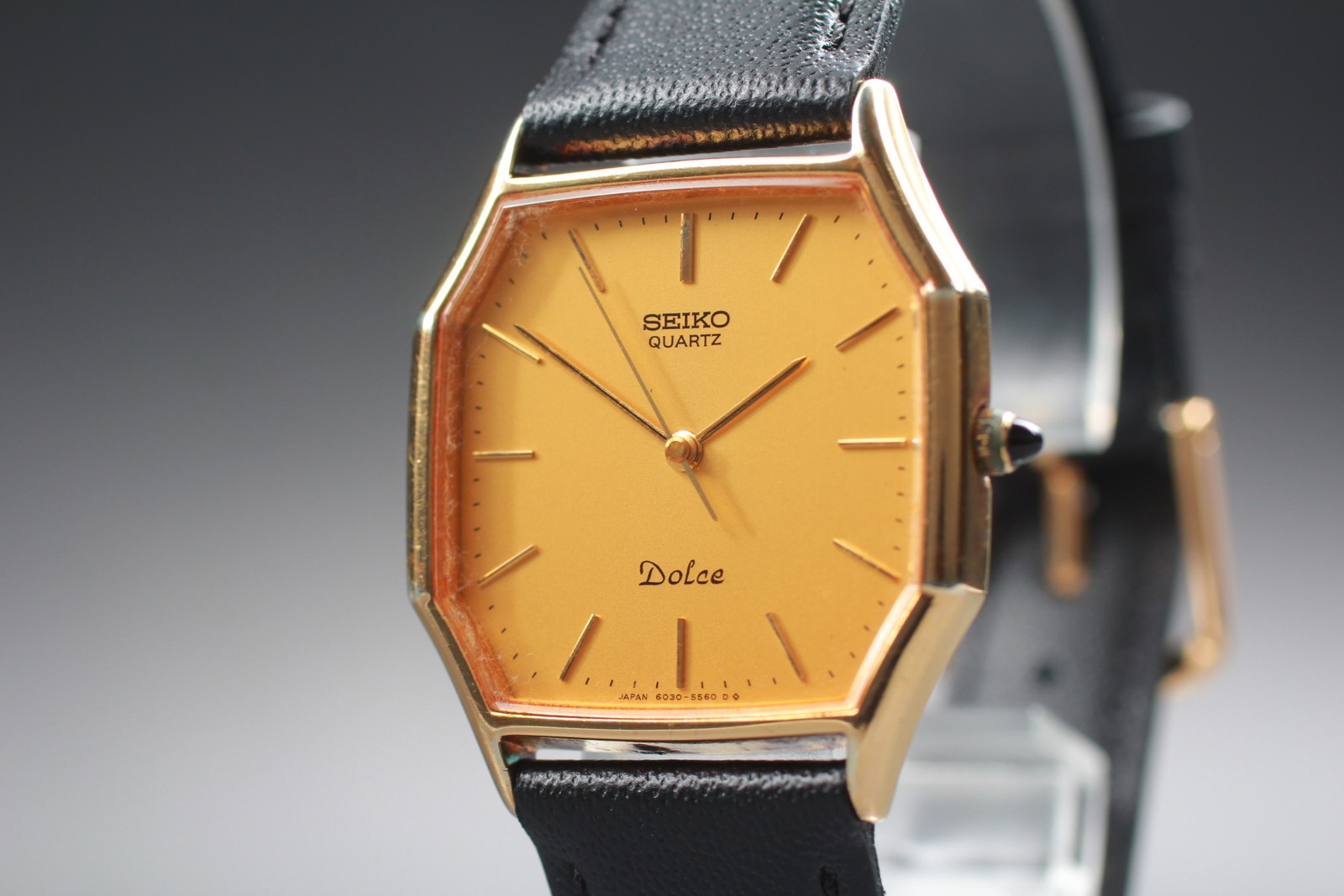 Vintage GOLD SPG30 SEIKO DOLCE 6030-5500 Men’s Quartz Watch JAPAN [Near MINT]