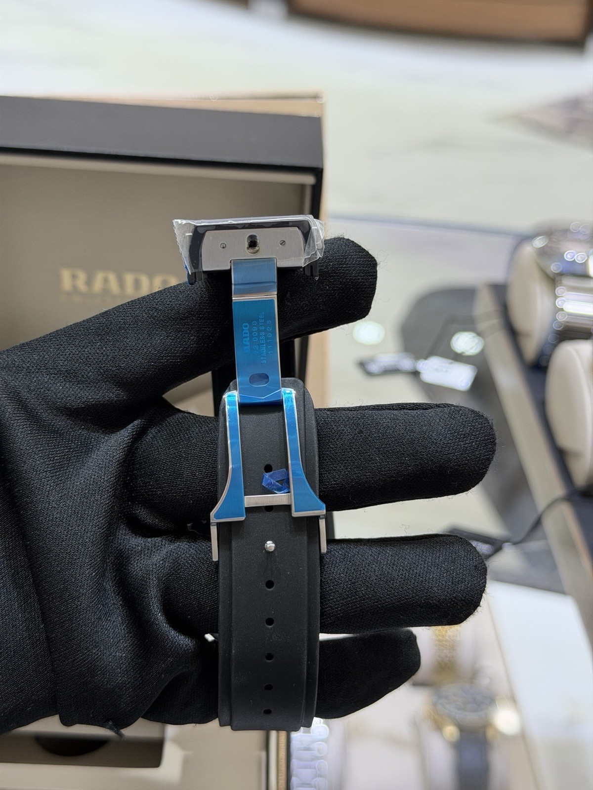 Rado True Square SWISS Automatic Open Heart Black Ceramic Men’s Watch R27197169