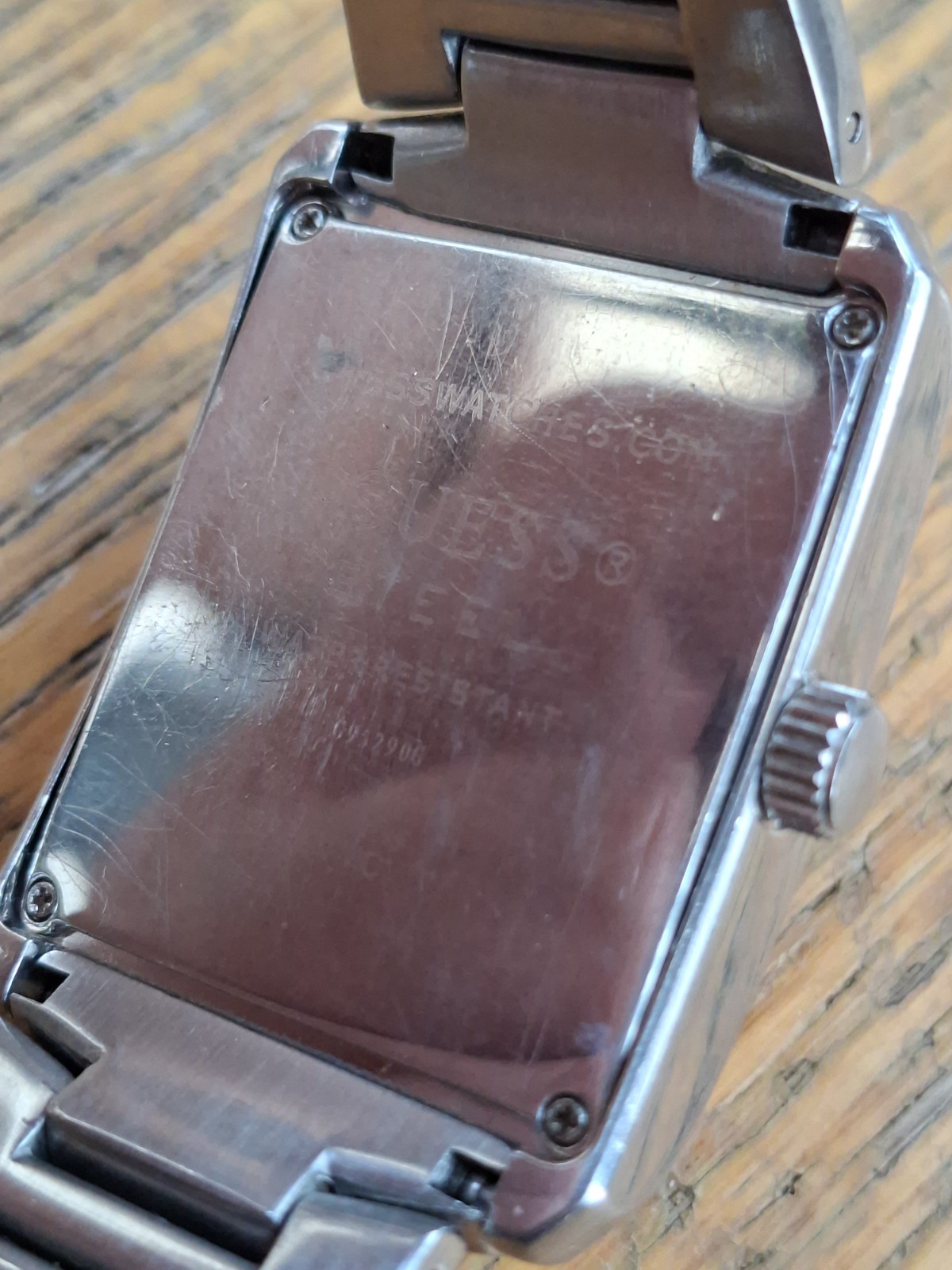 GUESS STEEL rectangle multifunction men’s watch
