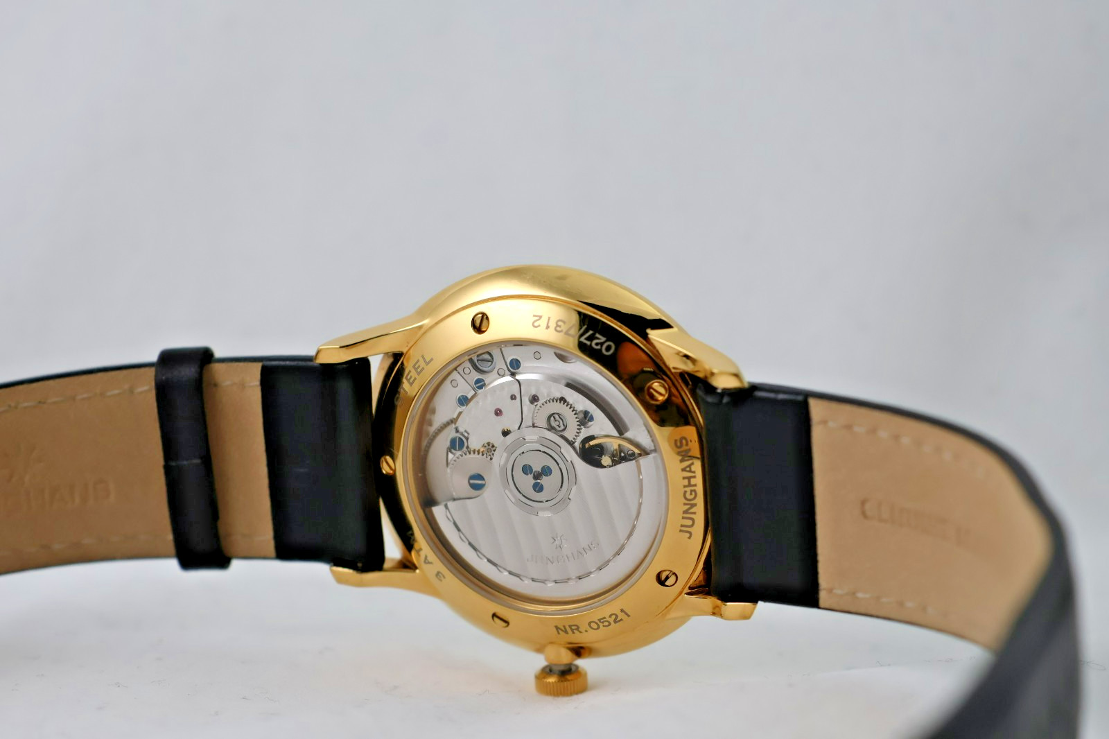 Junghans Meister 027/7312 Automatic Gold Tone White Dial Date made in germany