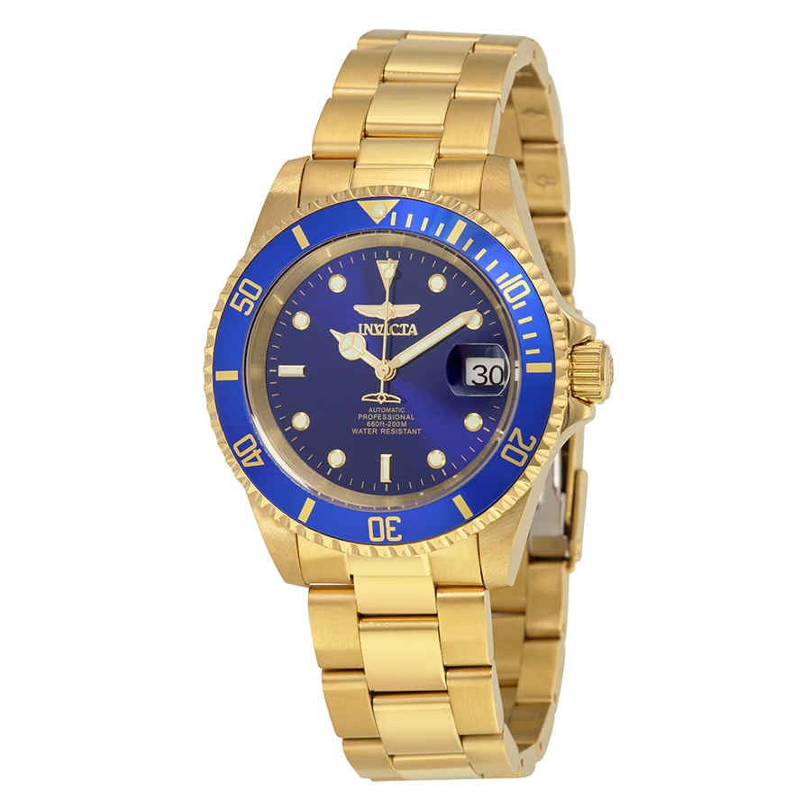 Invicta Pro Diver Automatic Blue Dial Yellow Gold-plated Men’s Watch 8930OB