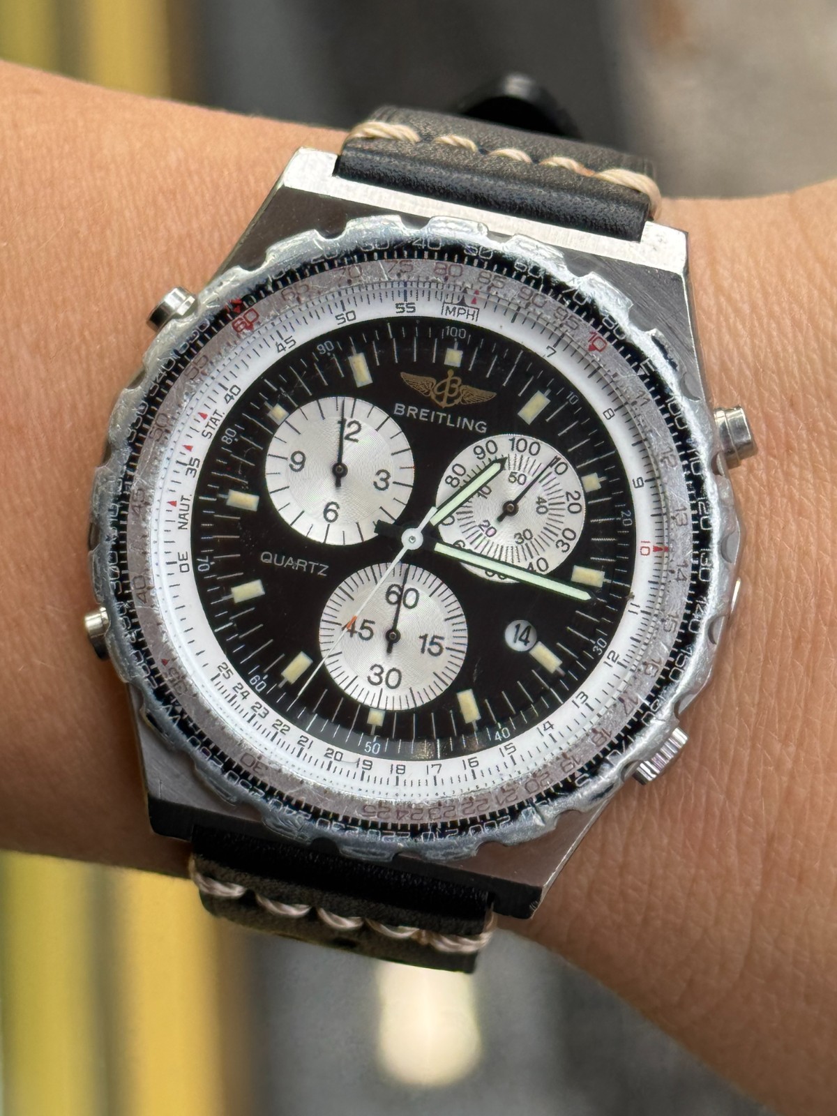 Breitling Navitimer Jupiter Pilot Watch 80975 Quartz Mens 42mm Swiss Made