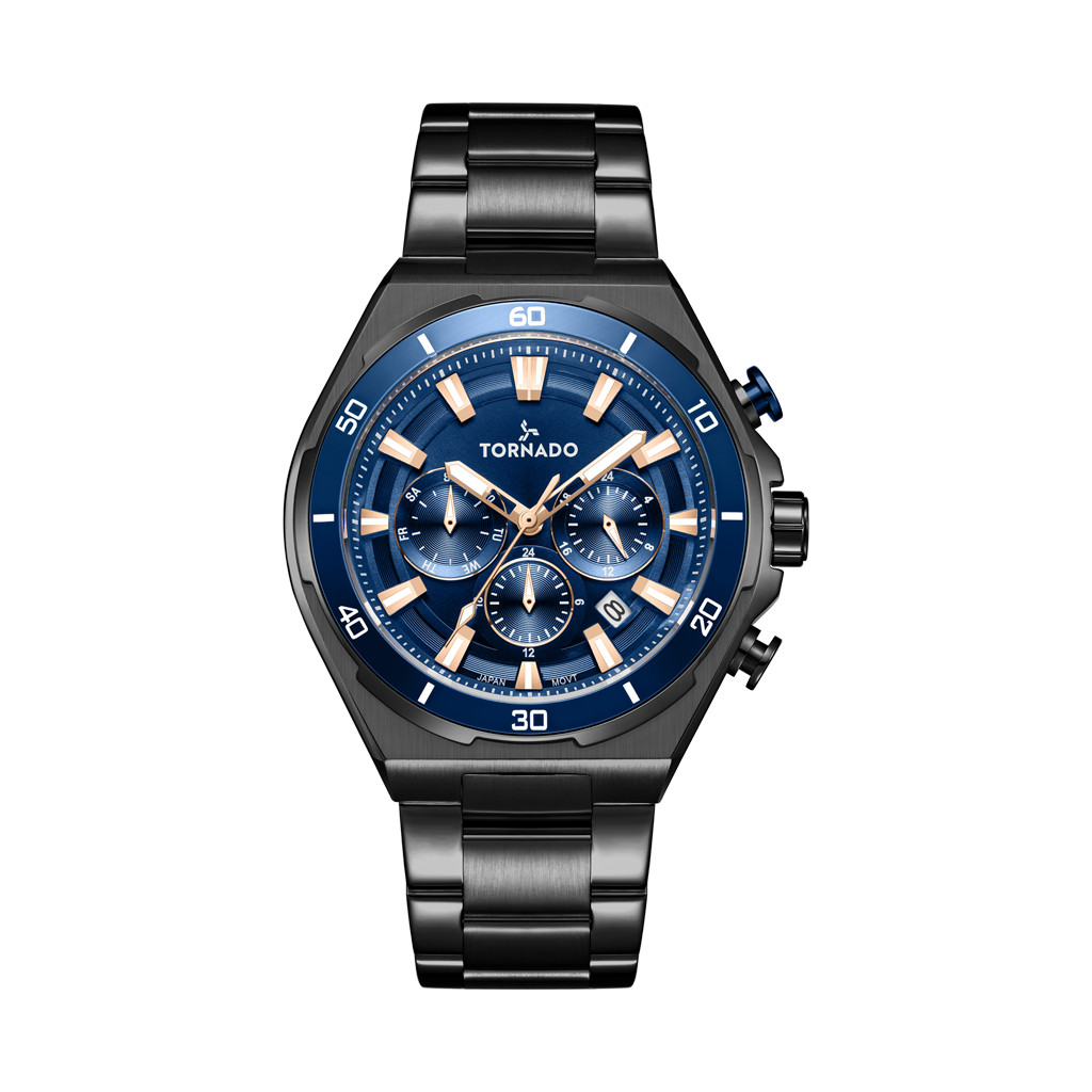 Tornado Strellar X Men’s Multi Function Watch | Blue Dial, 45mm, 100 m (10 ATM)