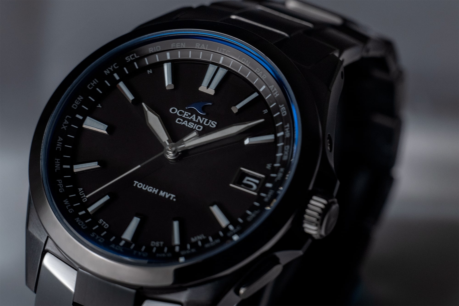 CASIO OCEANUS OCW-S100B-1AJF Titanium Radio Solar Watch Black 41.5mm