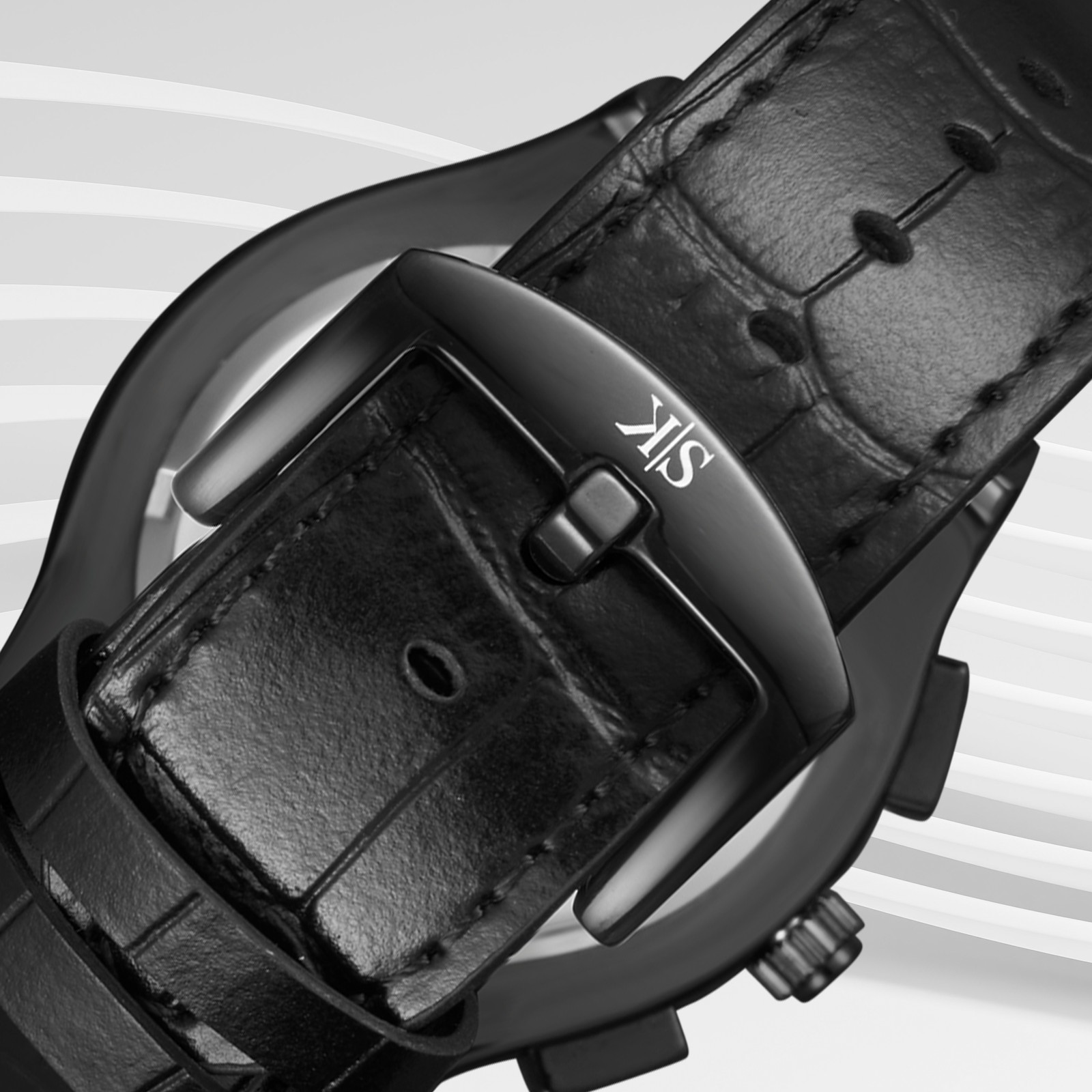 Kenneth Scott Men’s Multi Function Watch | Black Dial, 44mm, 30 m (3 ATM)