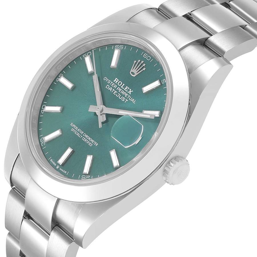 Rolex Datejust Mint Green Dial Stainless Steel 41mm Men’s Watch 126300-0019