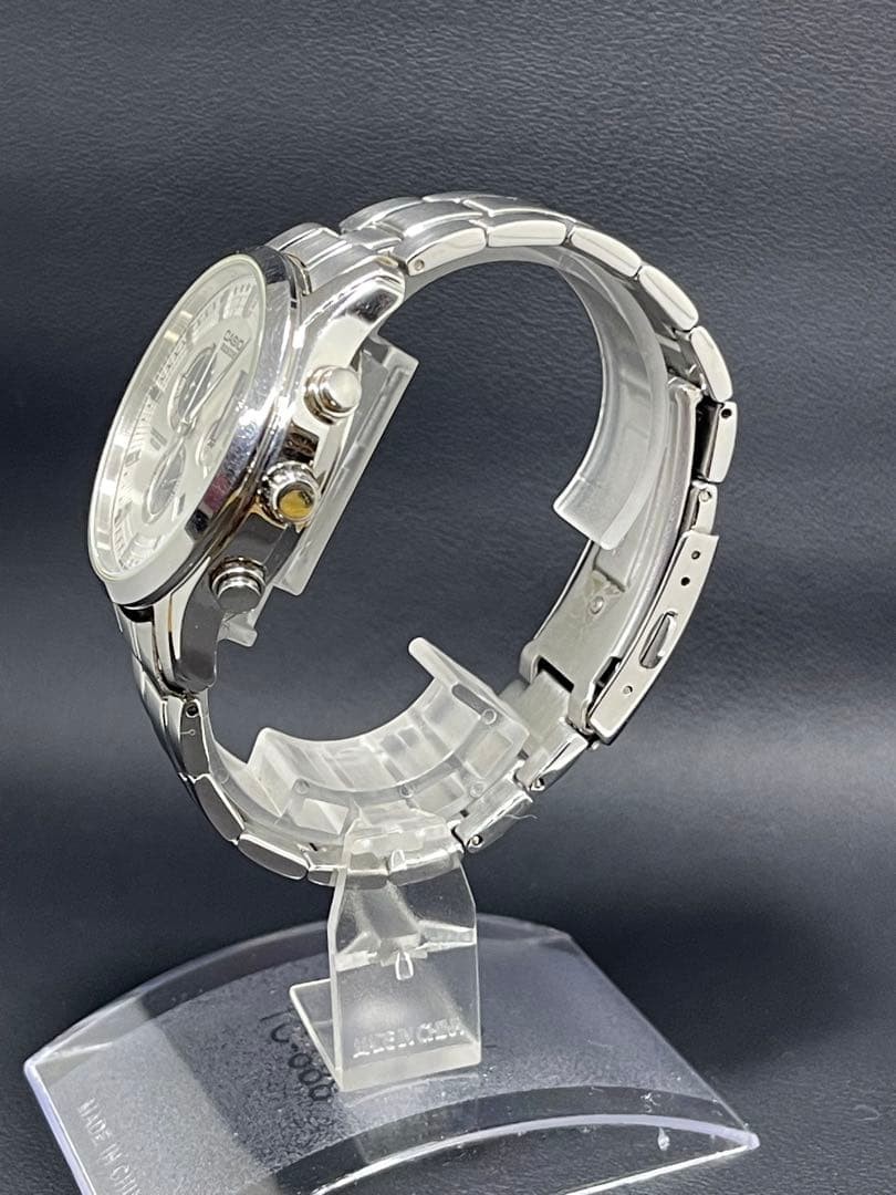 CASIO BEM-501 Silver Quartz Chronograph