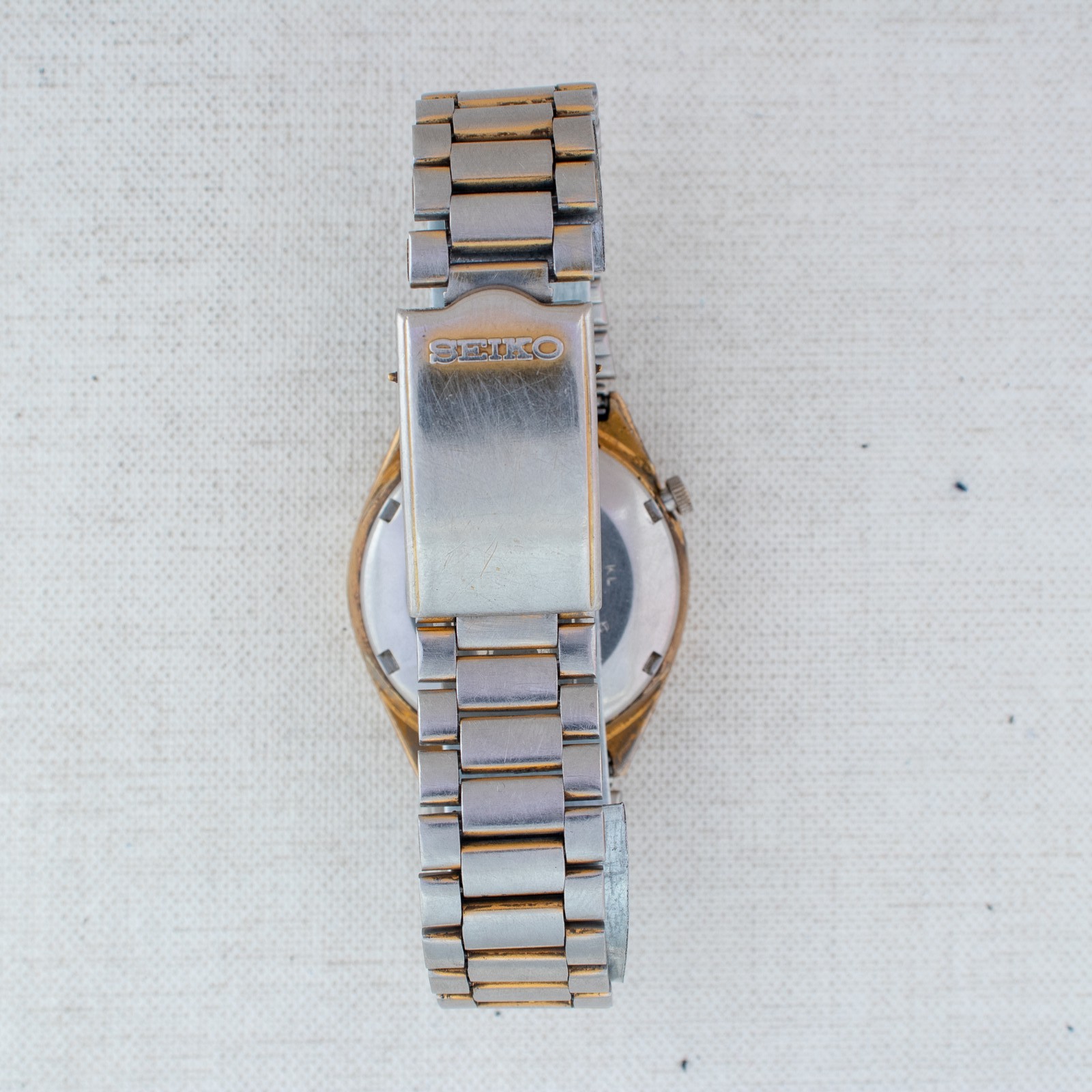 Vintage Seiko 5 Automatic Men’s Watch | Gold Dial 6309-7330 English/Arabic Day