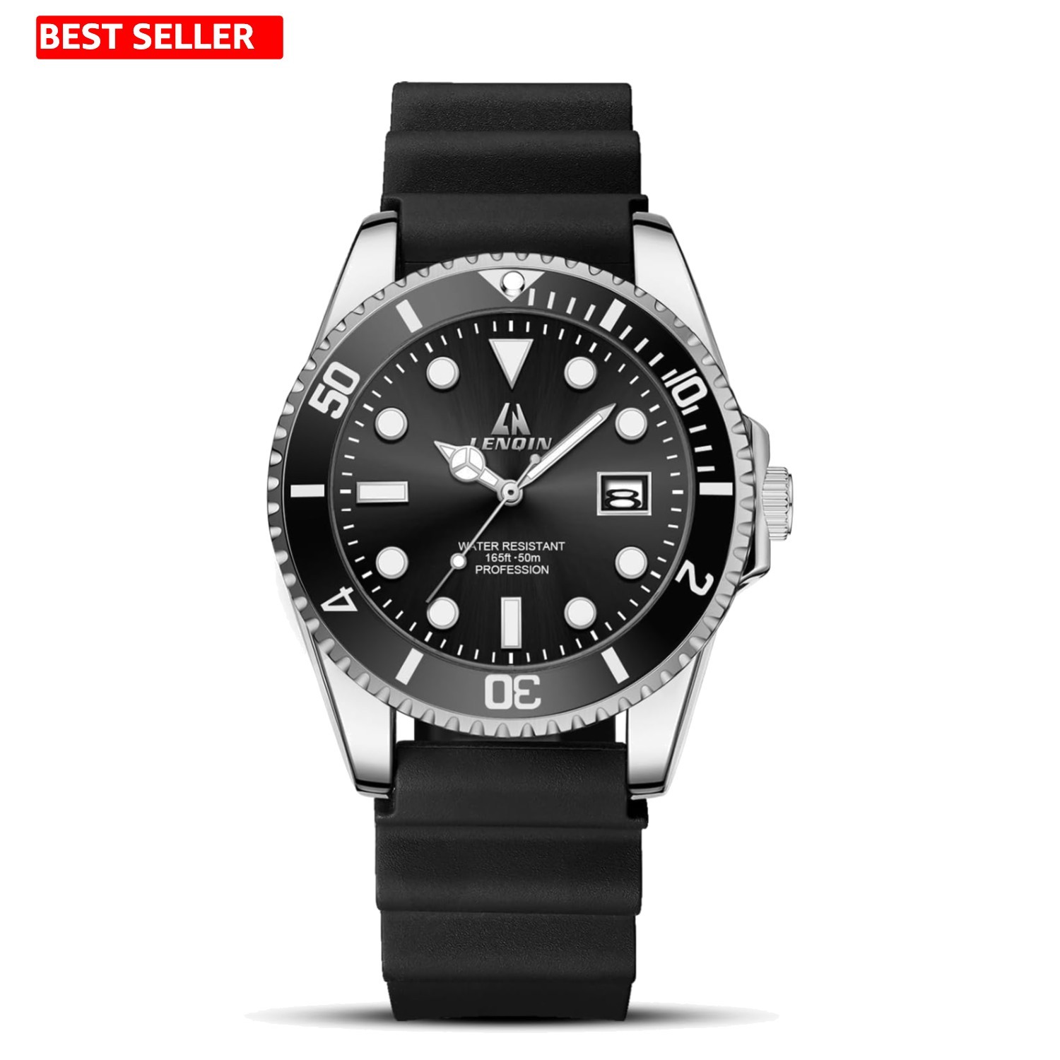 Trendy Men’s Waterproof Watch with Japanese Quartz Movement and Luminous Display