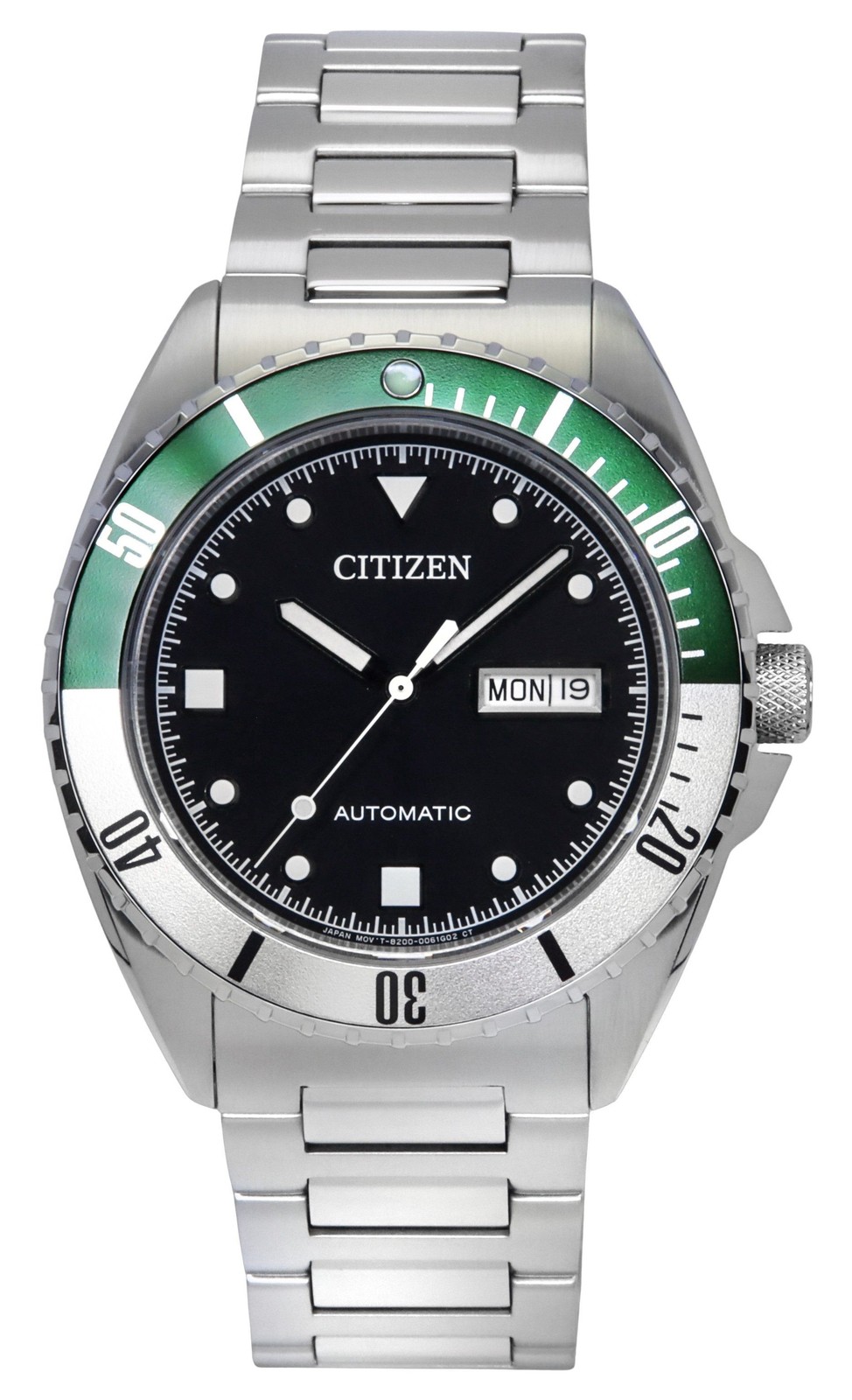 Citizen Sport Stainless Steel Black Dial Automatic NH7531-50E 100M Men’s Watch