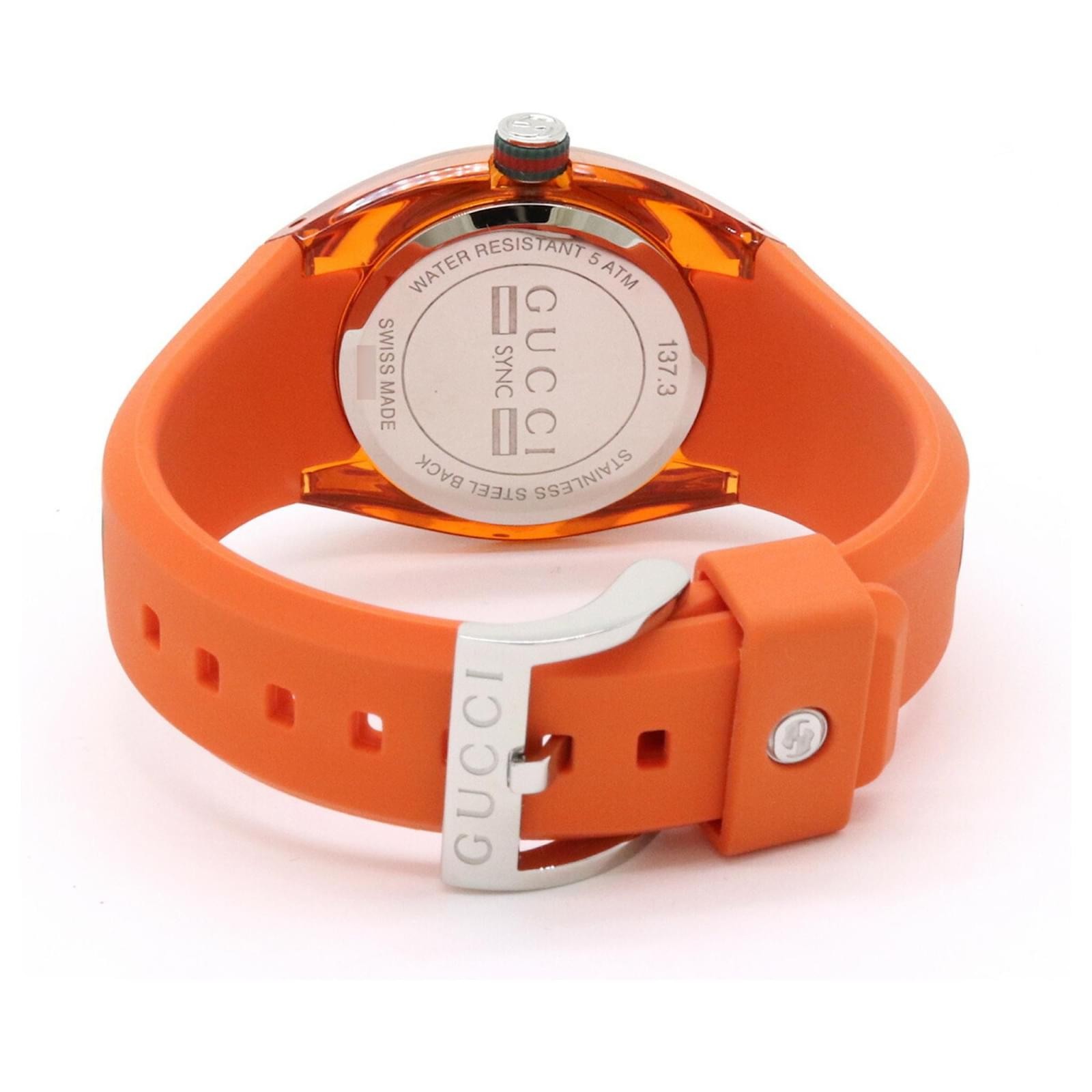 New Genuine Gucci Sync XXL Replacement Silicone Rubber Watch Band Strap YA137