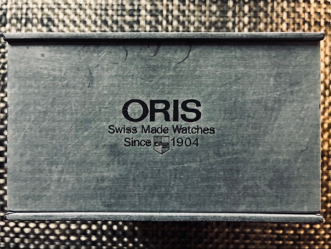 Oris 7518-44 Automatic Day Date Black Dial Steel Case Rubber Strap Watch