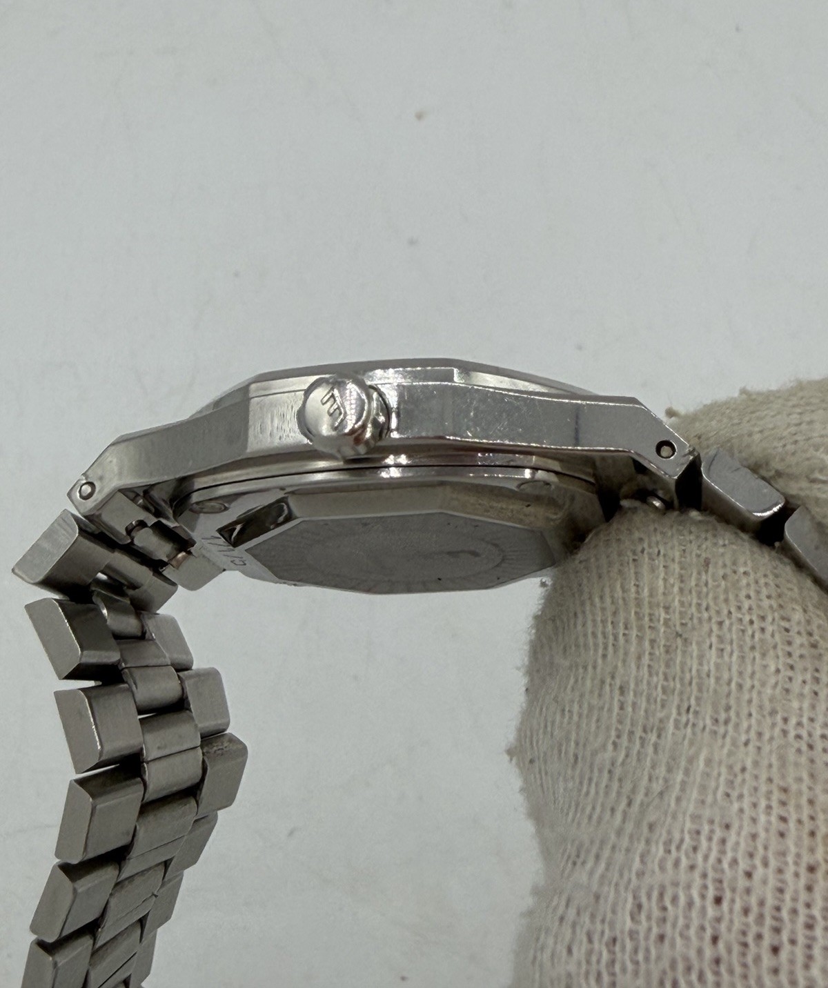 Extremely rare vintage Eberhard Royal Matic “Oak” steel gold Ref. 17175