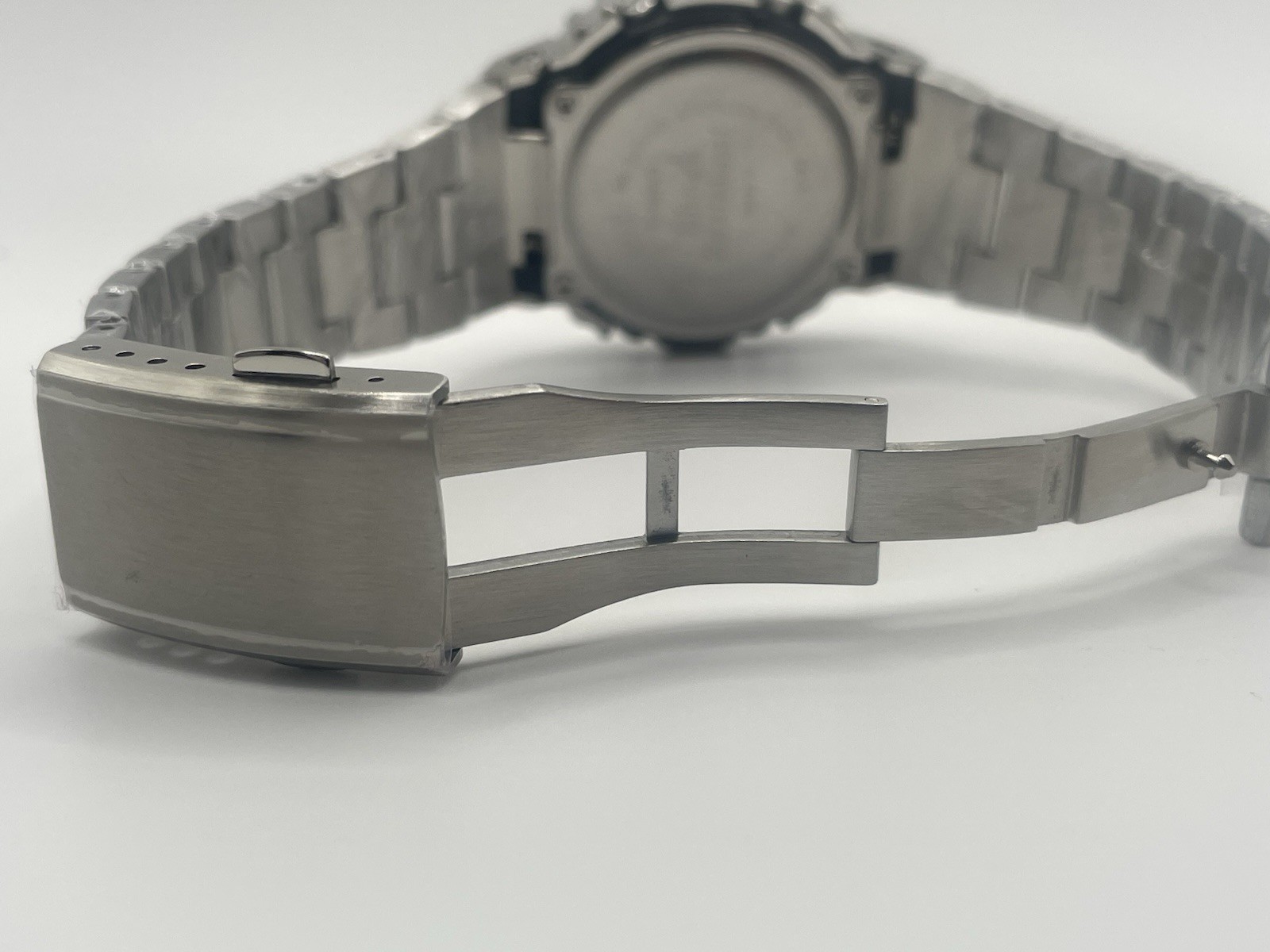 Custom Mod Casio G-SHOCK DW-5600E Watch w/ Silver Metal Bezel Stainless Steel
