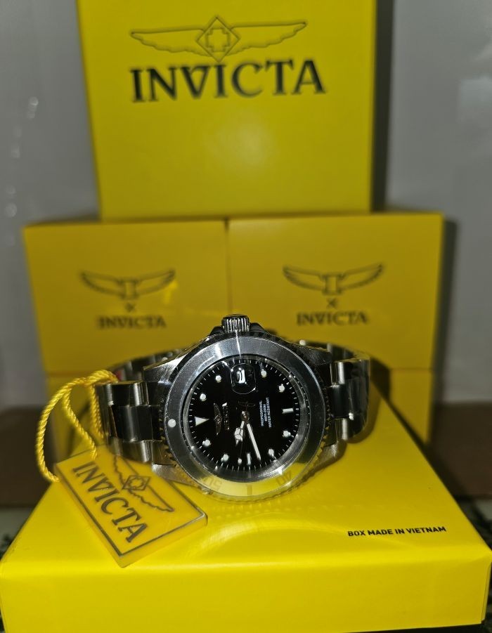 Invicta Pro Diver Black Dial Silver Tone Men’s Watch (34022)