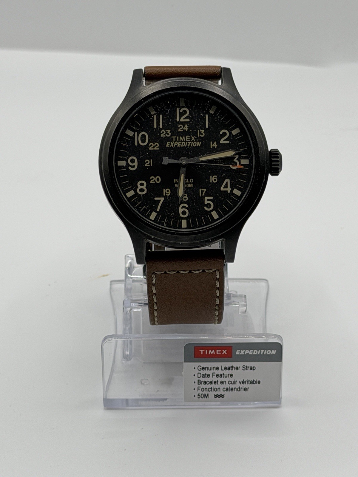Timex Expedition Scout Indiglo TW4B11300 40mm Leather Strap with Date