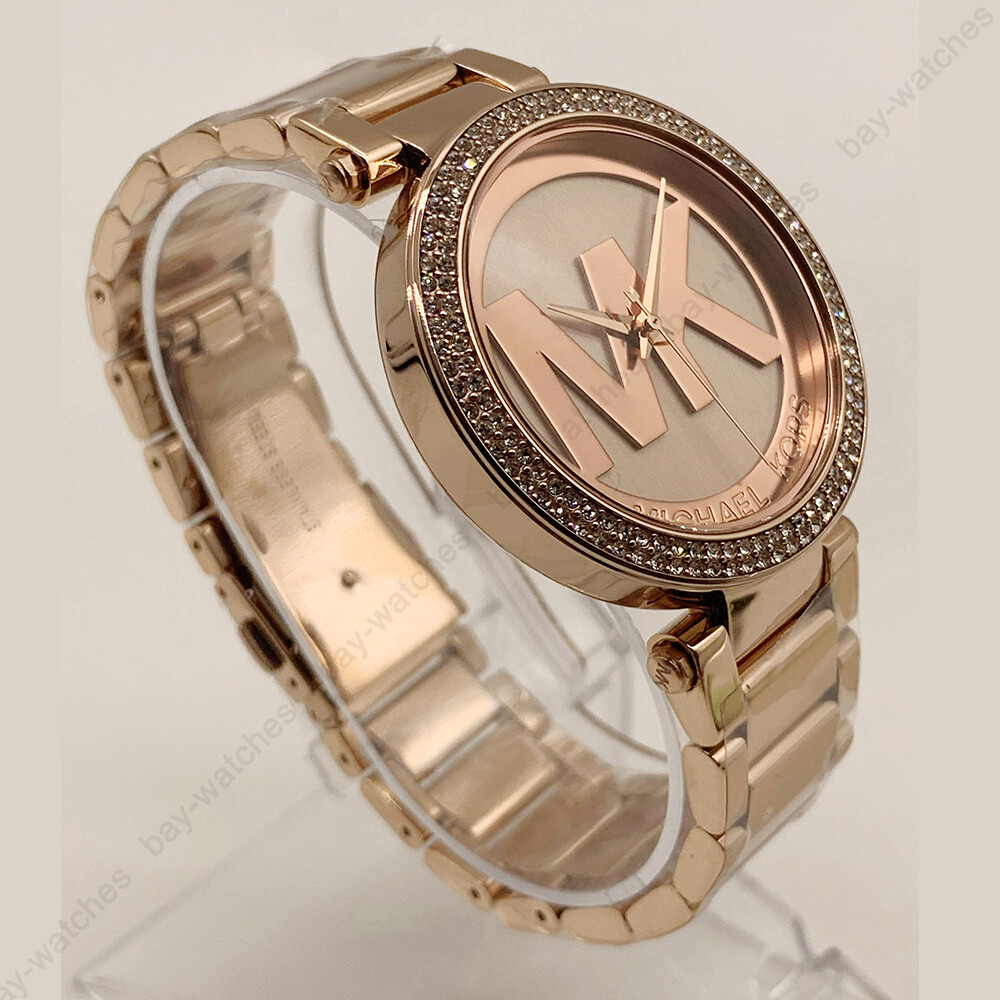 Michael Kors MK5865 Parker Rose Gold MK Logo Dial Fashion Analog Women’s Watch