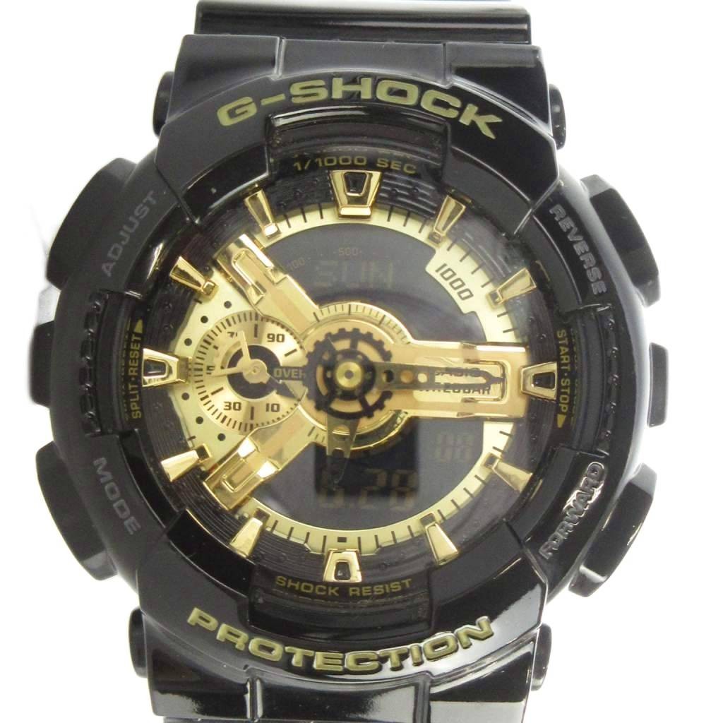 Casio G-Shock GA-110GB Quartz Watch Black Stainless Steel 47mm Shock Resistant