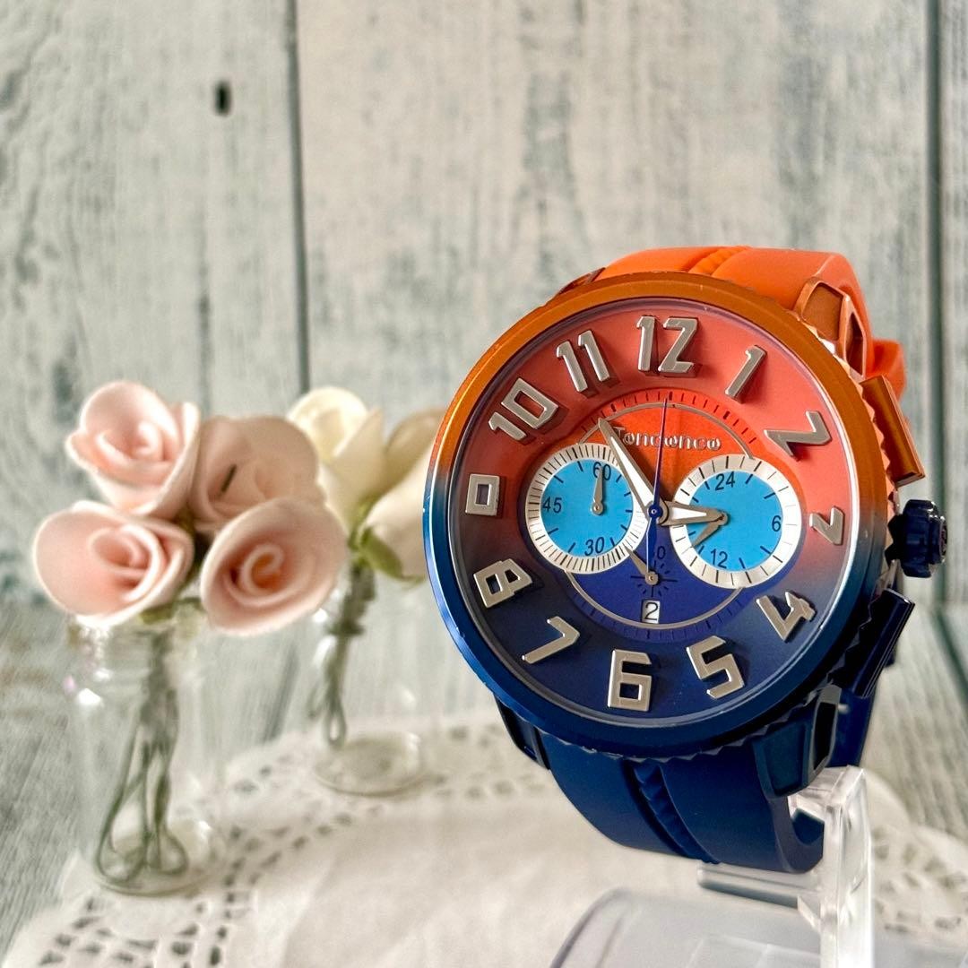 Tendence Gulliver Round TY146104 Wristwatch Blue Orange 51mm