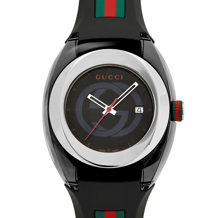 Gucci Sync YA137101 Stainless Steel 46.0mm Black Dial Quartz Wristwatch #YKW1085