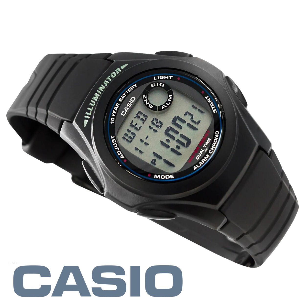 CASIO F-200W-1AJH 10 Year Battery Classic Digital Watch