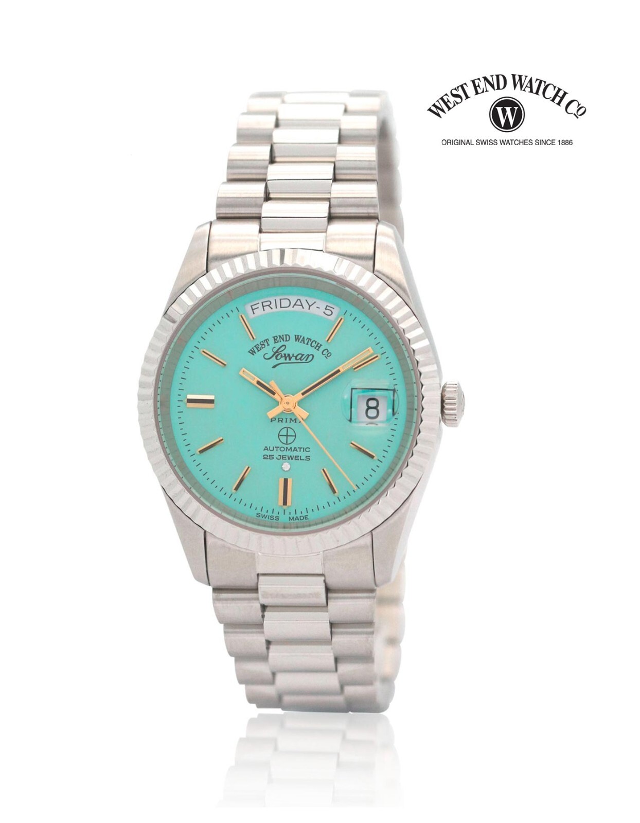 West End Co. 6828.10.3337Y2 TURQUOISE Blue Dial Ltd. Classic Auto Unisex Watch