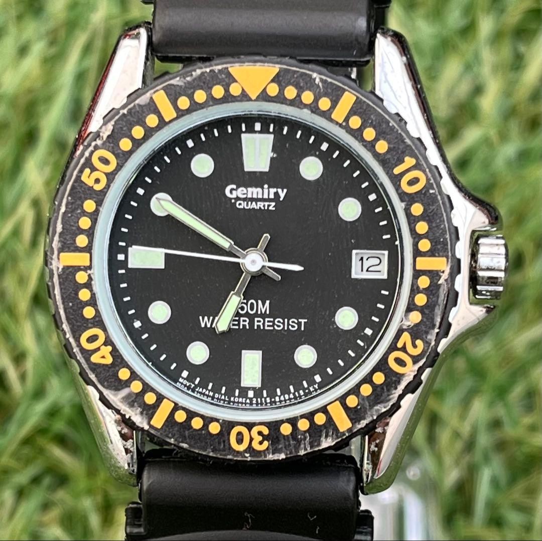 Citizen Gemiry Diver Vintage Mens Watch wrist 19cm/7.5in
