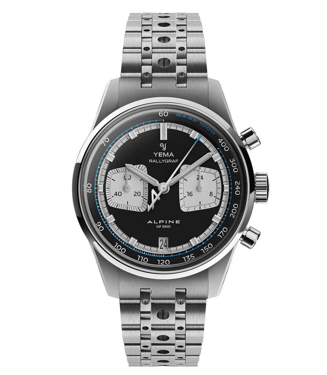 YEMA Rallygraf Alpine Chronograph Hybrid Steel Mechanical Quartz Men’s Watch