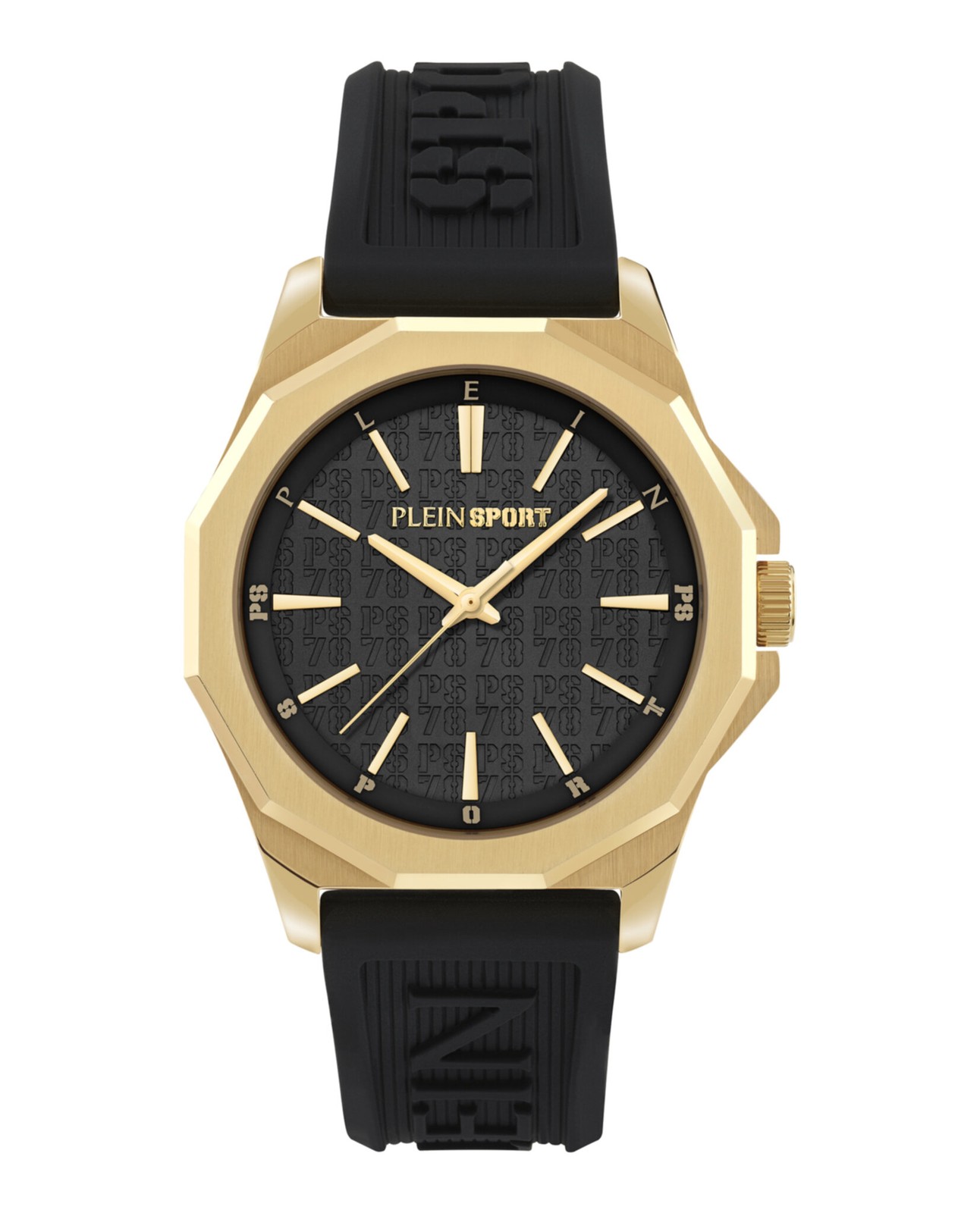 Plein Sport Mens Gold 42mm Strap Fashion Watch